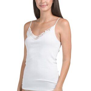 HANRO Off White Made In Portugal Anne V-neck Camisole